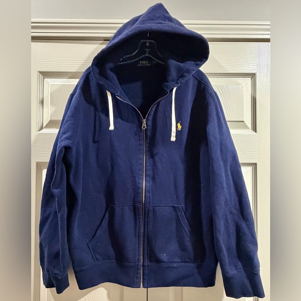 Polo Ralph Lauren Men’s Navy Blue  Zip Up Hoodie XXL